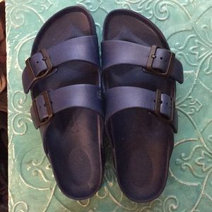 blue birkenstocks
